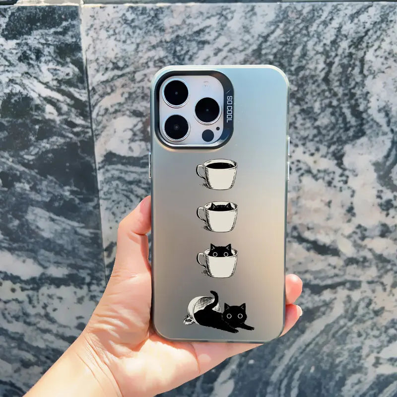 Naughty Kitten Funny Cat Art Phone Case For iPhone