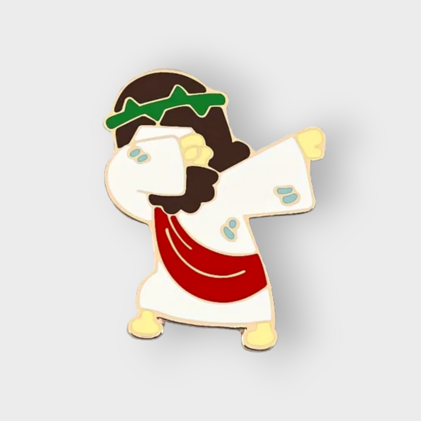 Jesus Dab Cartoon Enamal Pin