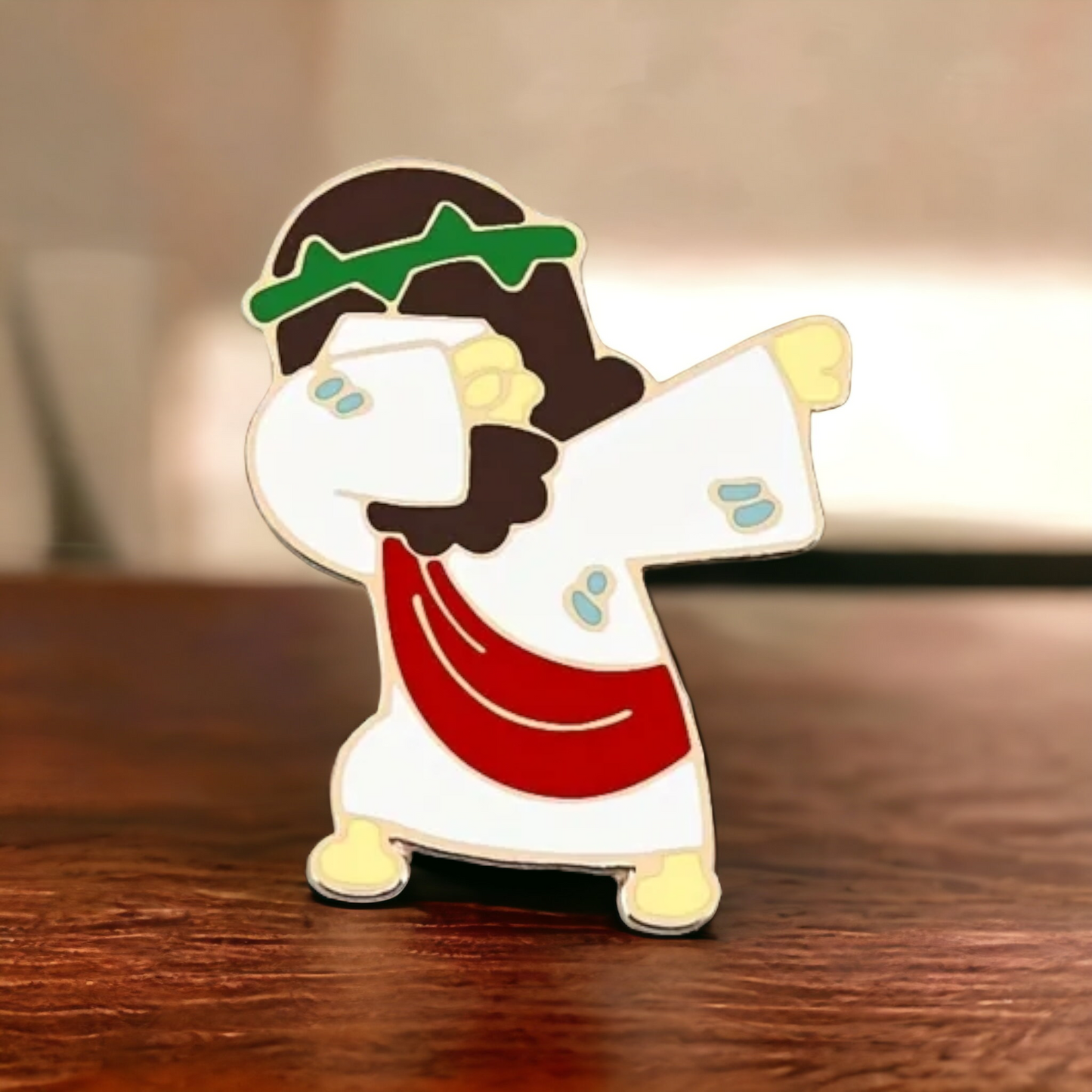 Jesus Dab Cartoon Enamal Pin