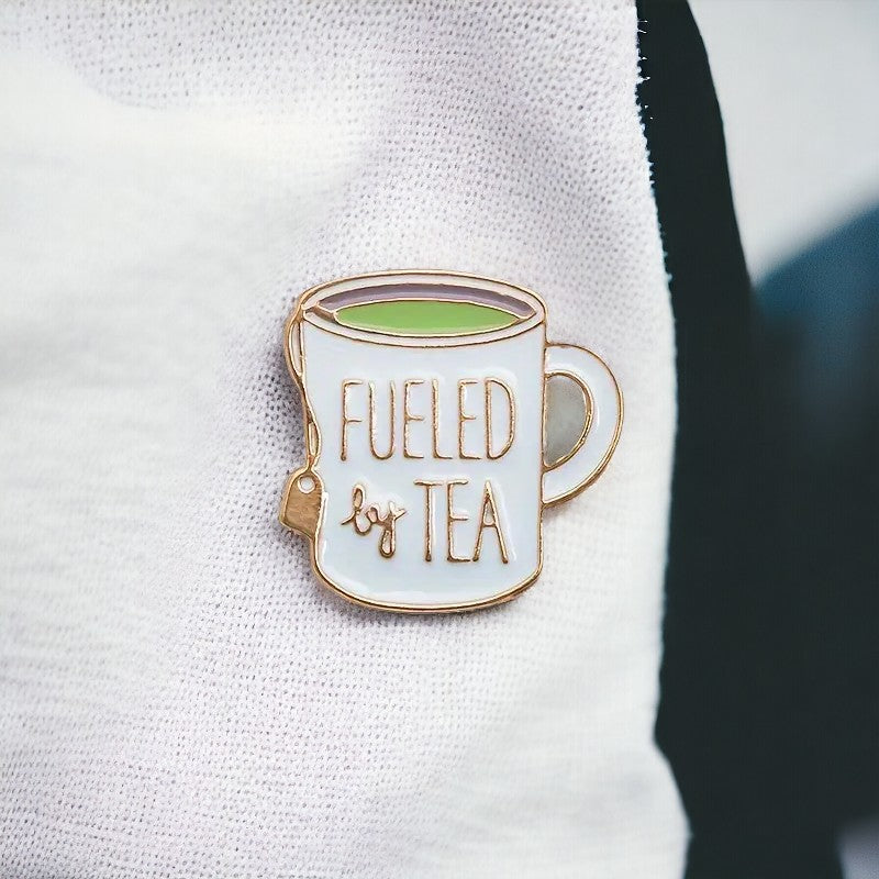 "Fueled By Tea" Teacup Enamel Pin
