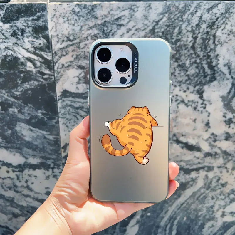 Naughty Kitten Funny Cat Art Phone Case For iPhone